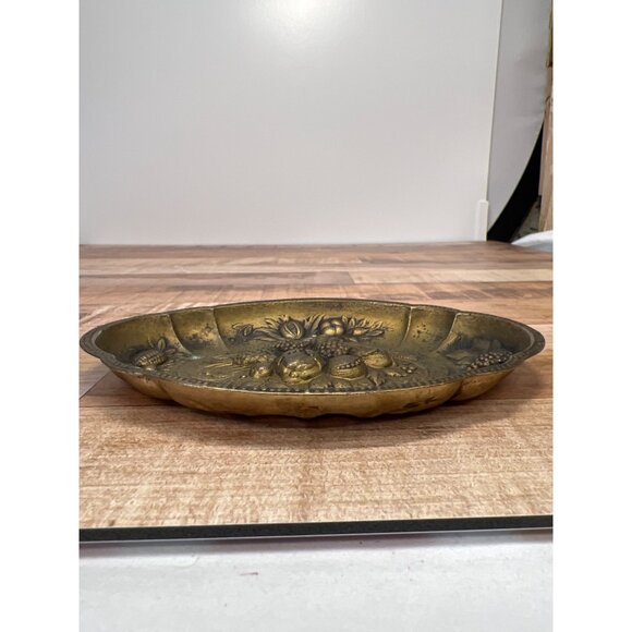 Mid Century Brass Trinket Tray, Brass Metalware - Picture 3 of 4